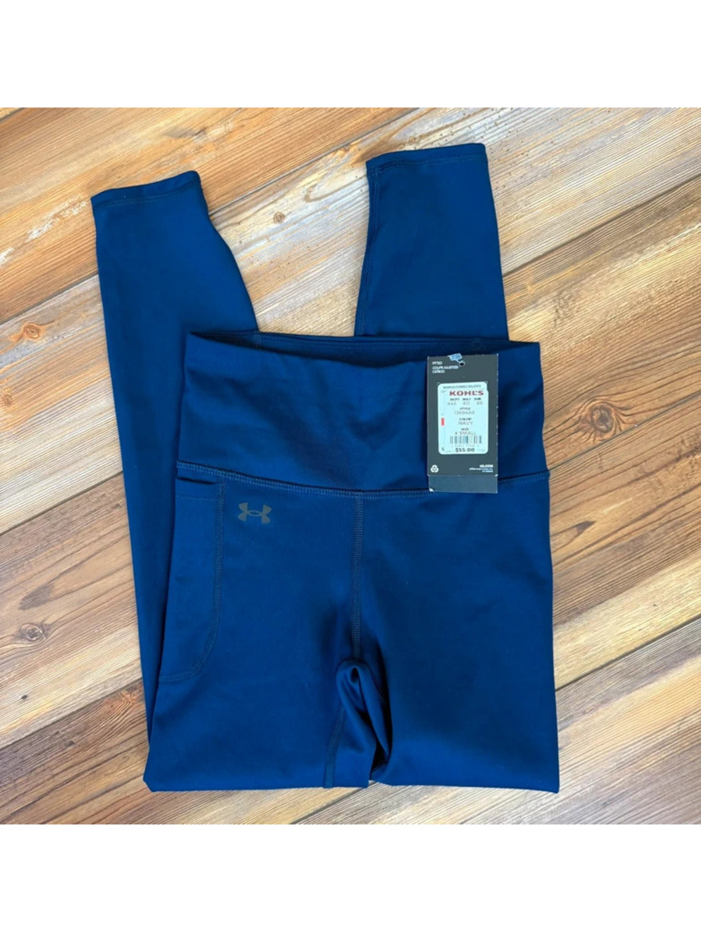 Under Armour high waisted ankle fit leggings size XS navy